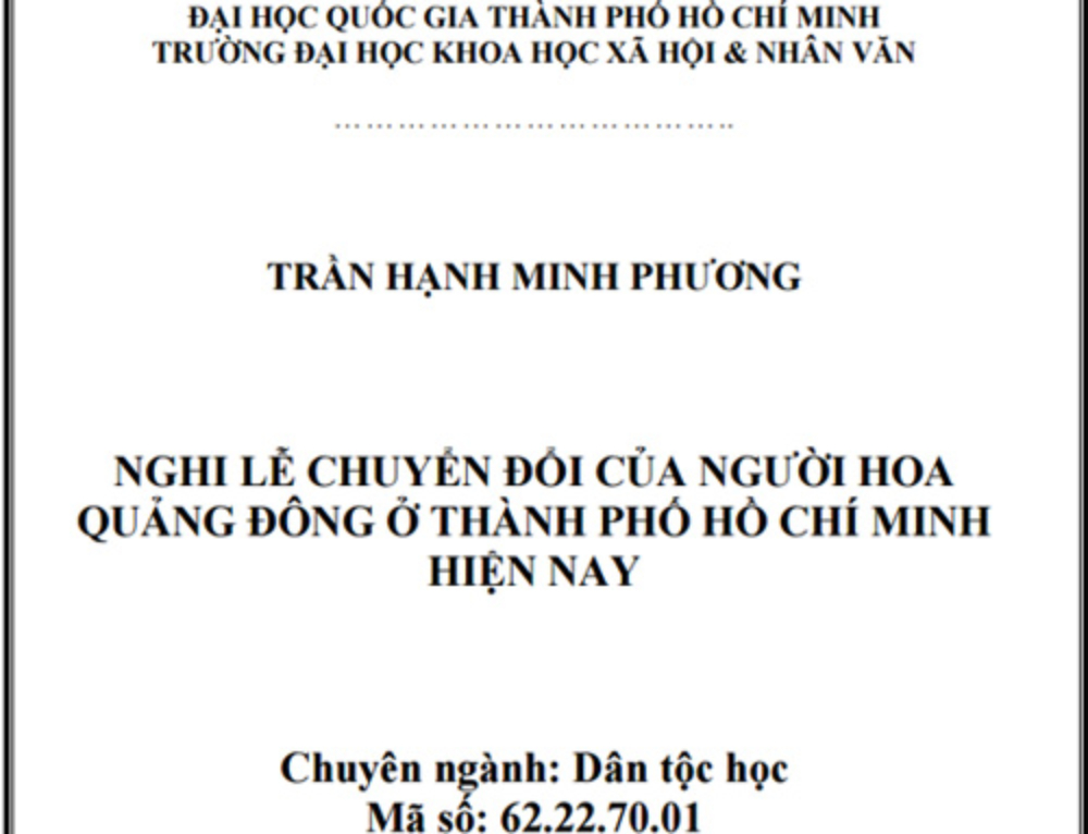 Trần Hạnh Minh Phương – Luận án tiến sĩ